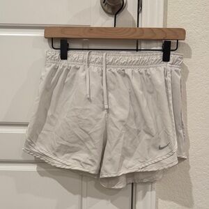 Nike White Dri-Fit Athletic Drawstring Shorts